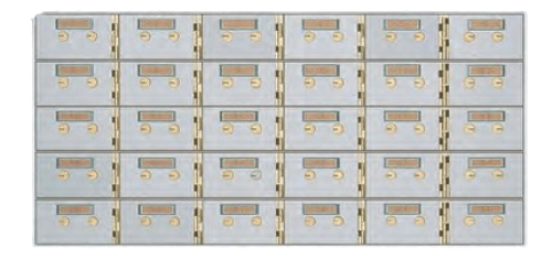 American Vault 515-30 Safe Deposit Boxes 30 Openings 3" x 5"