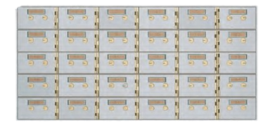American Vault 515-30 Safe Deposit Boxes 30 Openings 3" x 5"