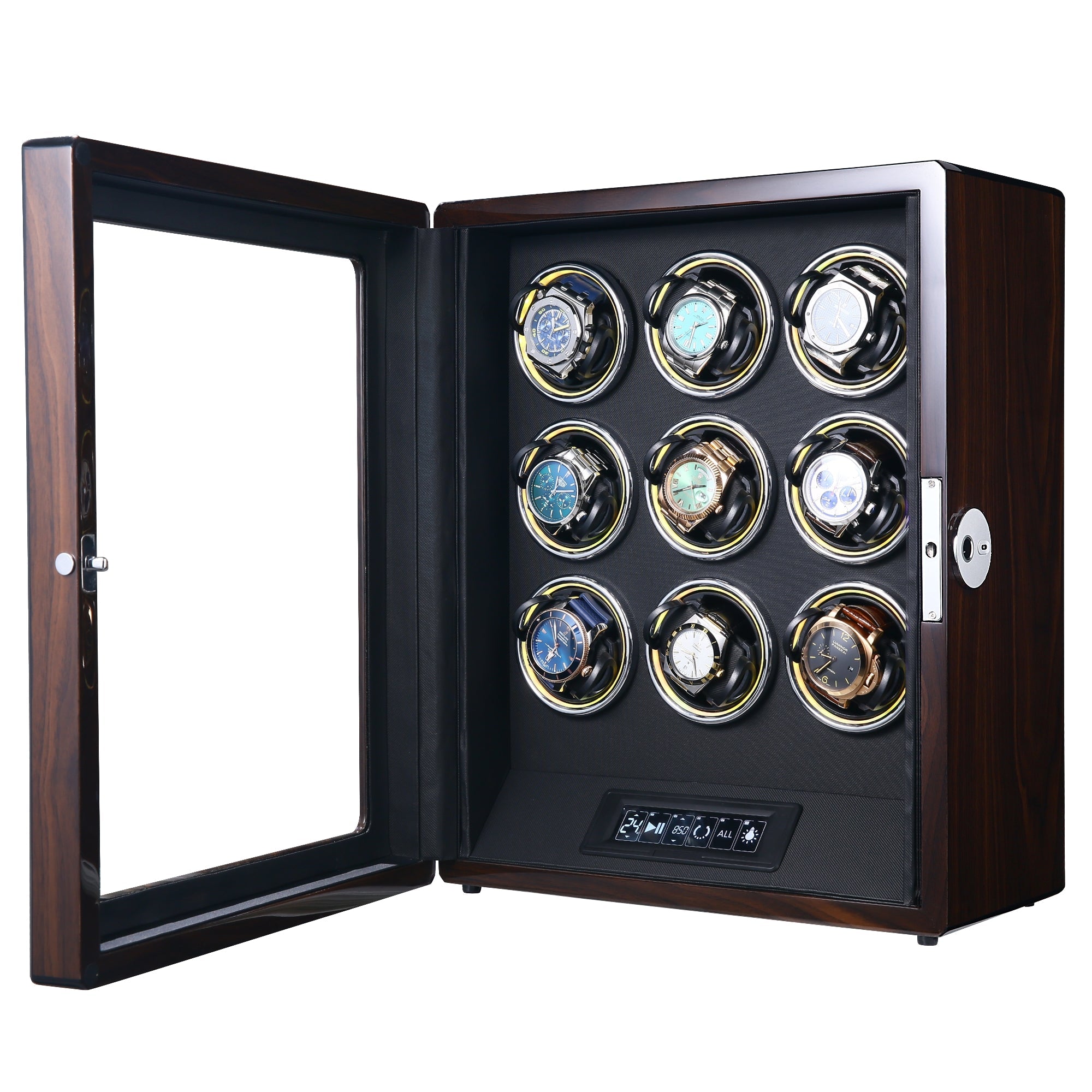 Albany Watch Winder for 9 Watches with Fingerprint Lock